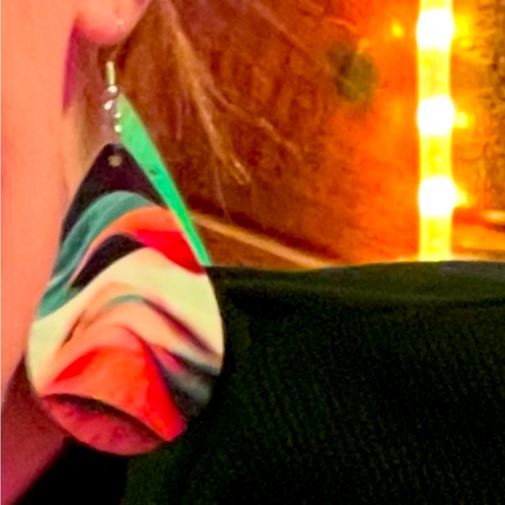 NWT drop earrings, earth tones, boho